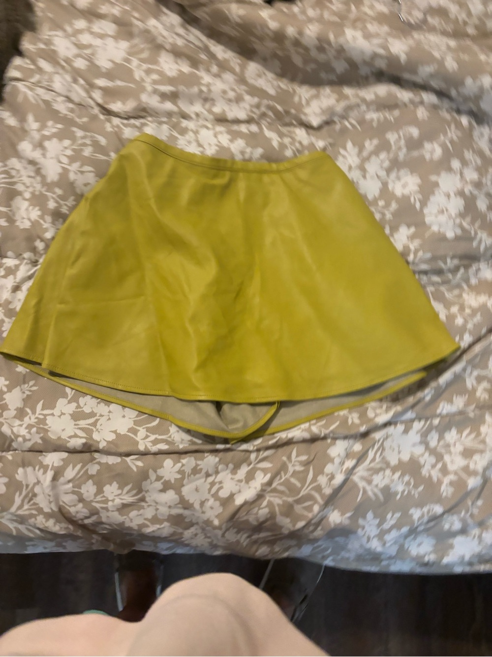 Free People Chartreuse Circle Skirt